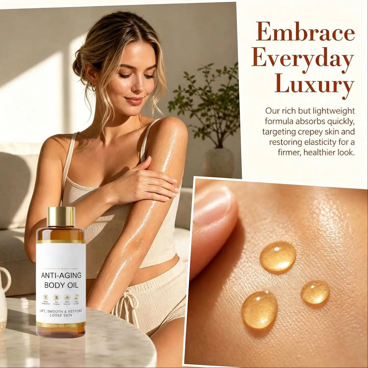 100ml Revitalizing Body Oil – Moisturizing, Brightening & Nourishing Body Oil Axl