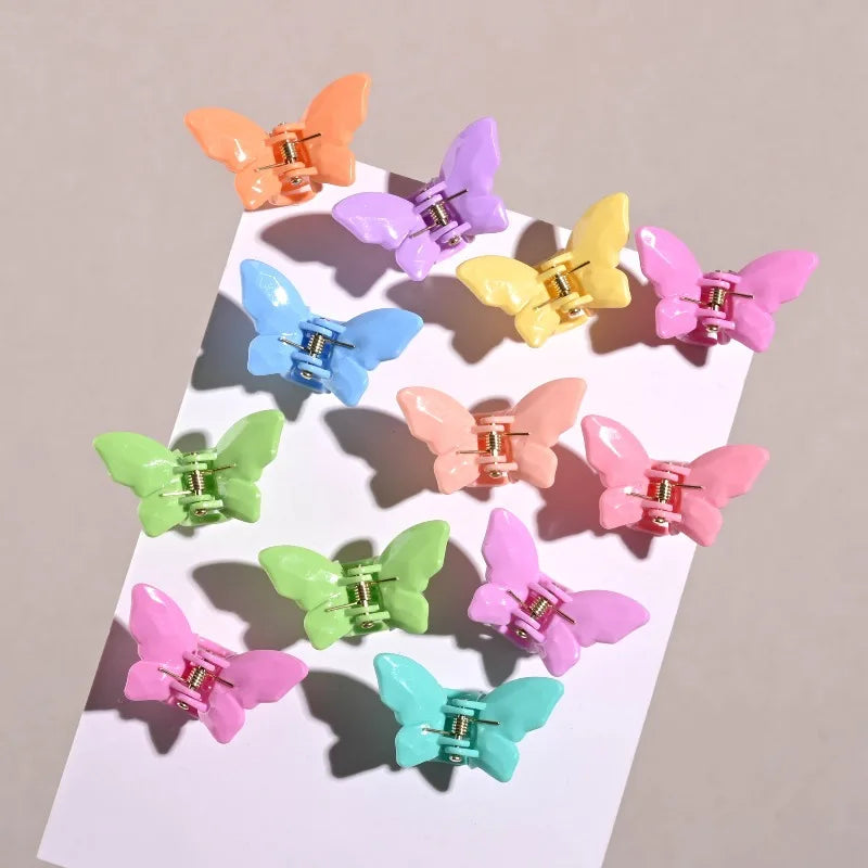 20 Pcs Mini Butterfly Hair Clips – Macaron Pastel Colors Butterfly Hair Clips Axl