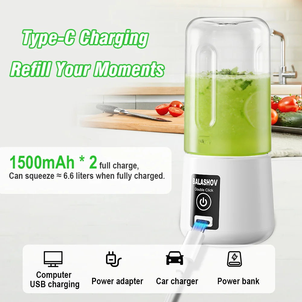 BALASHOV Portable Blender for Smoothies & Juices | 600ml Portable Blender Axl