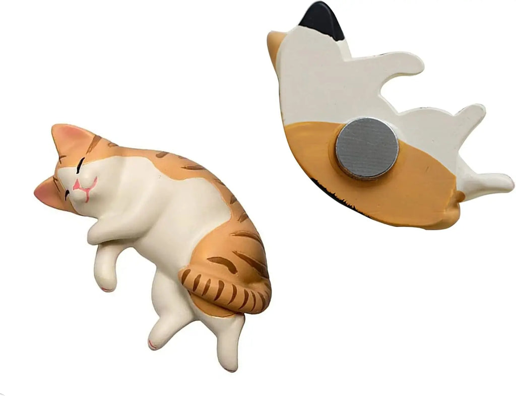 6-Pack 3D Cat Fridge Magnets – Cute Resin Kitty Magnet Set Decorative Magnets Axl