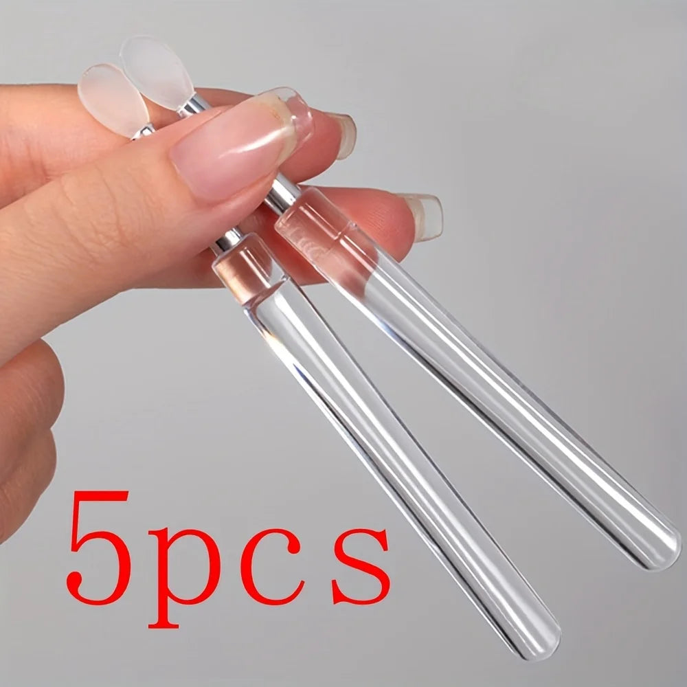 Nail Powder Application Brush – Reusable Nail Art & Lip Tool Nail Art Brush Axl 5pcs