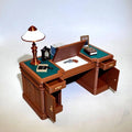 1:12 Dollhouse Miniature Vintage Office Desk & Chair Set – Retro Dollhouse Miniature Furniture Axl Default Title