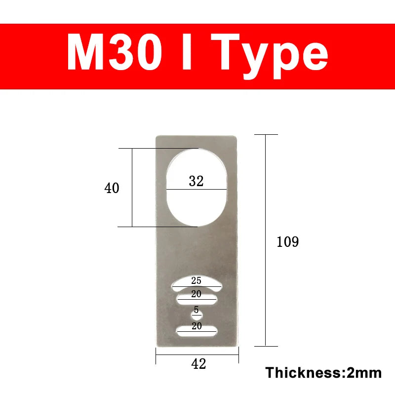 Proximity Sensor Bracket Mount Clip M8 M12 M18 M30 SN04 E3JK Sensor Mounting Bracket Axl M30 I Type