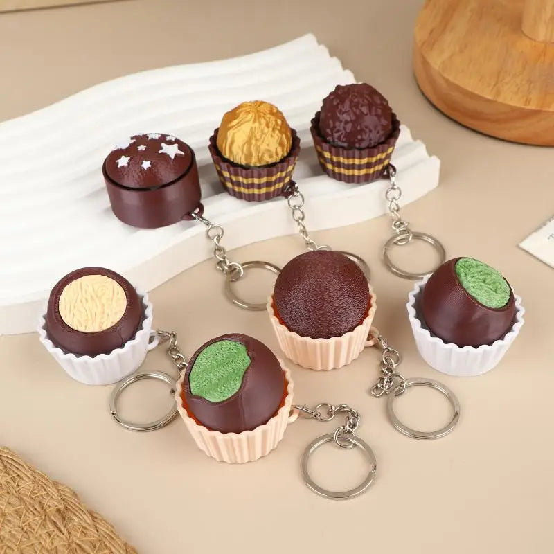 3D Chocolate Keyboard Fidget Keychain | Clicker Sensory Toy Fidget Keychain Toy Axl