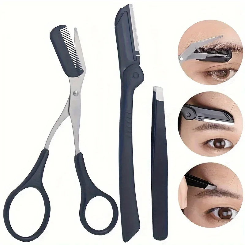 Eyebrow Grooming Razor Kit with Exfoliating Skin Tool Eyebrow Grooming Kit Axl