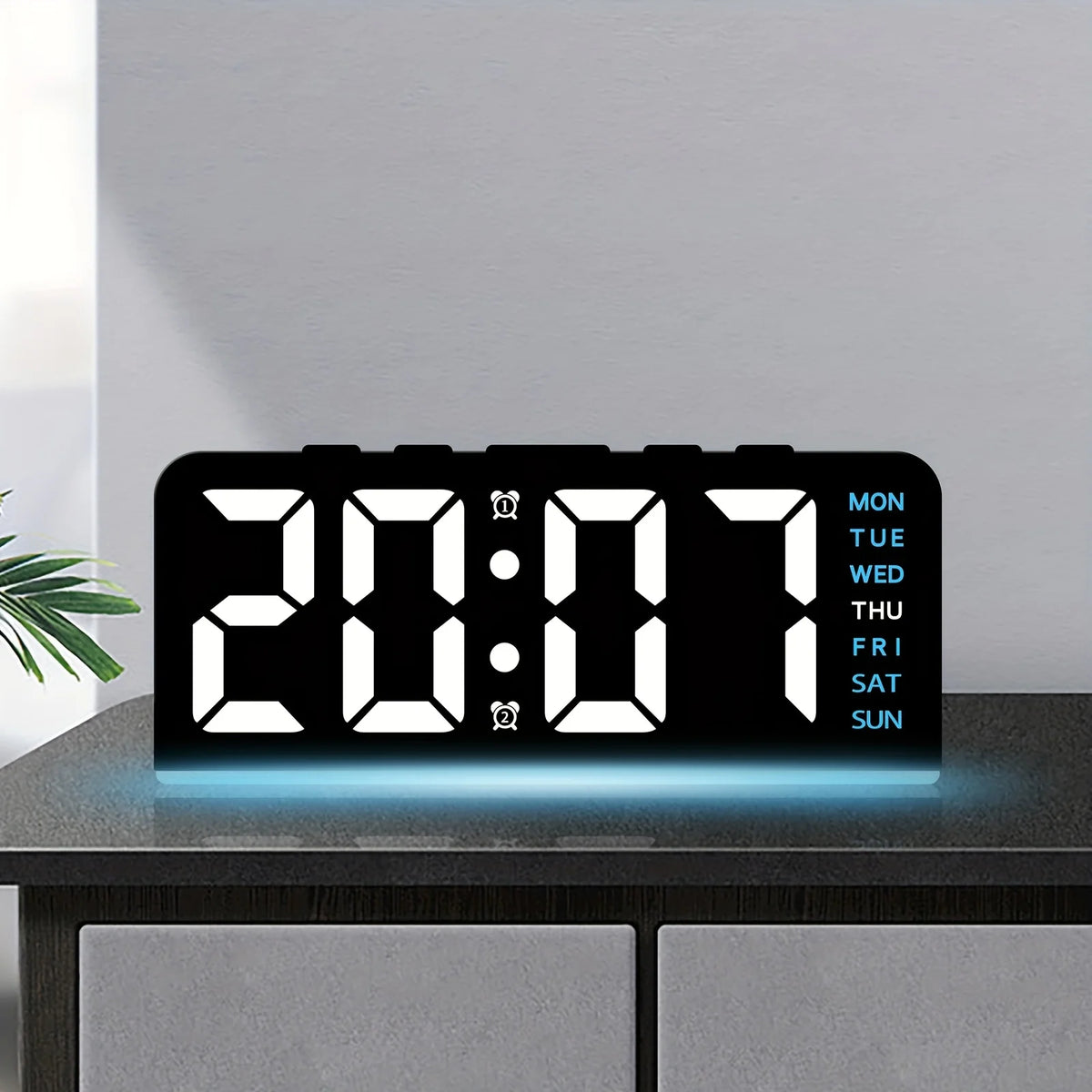 7" LED Digital Alarm Clock – Dual Alarm, Date & Night Light Digital Alarm Clock Axl