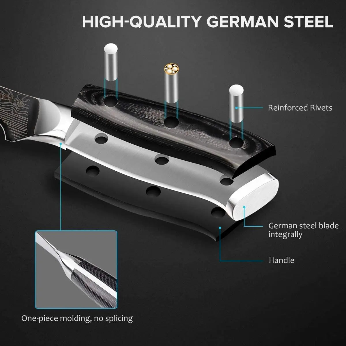 XITUO 3.5" Paring Knife – Sharp 5Cr15Mov Steel Fruit Knife Paring Knife Axl