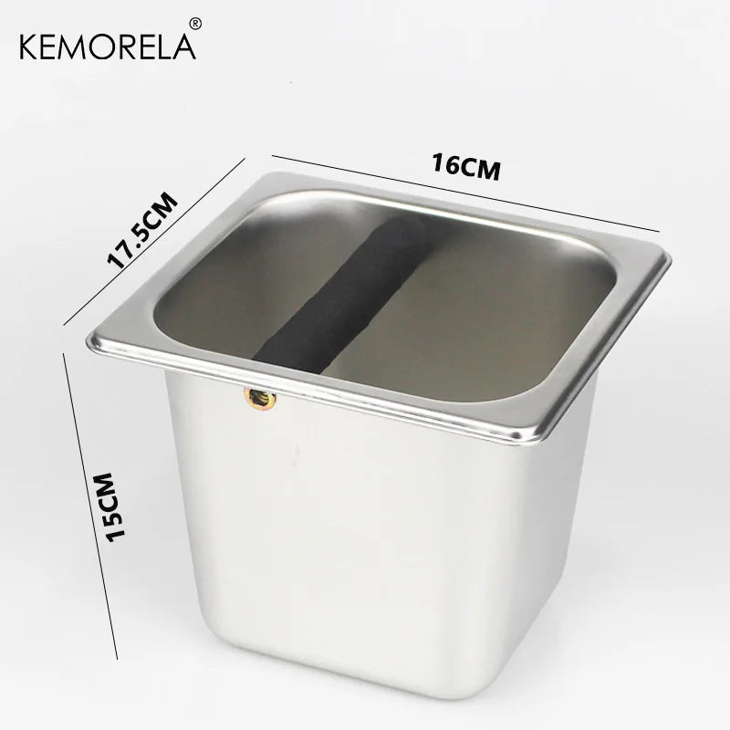 Stainless Steel Coffee Knock Box – Espresso Grounds Waste Bin Coffee Knock Box Axl