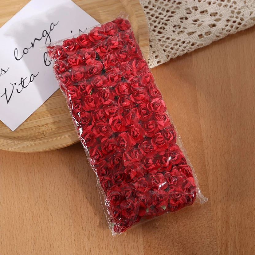 144 Pcs Artificial Paper Roses – UV Wedding & Home Décor Artificial Flowers Axl