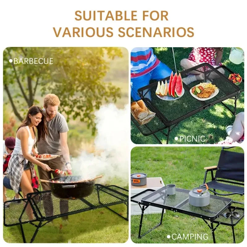 Portable Folding Camping Table – Low Outdoor BBQ Dining Table Folding Camping Table Axl