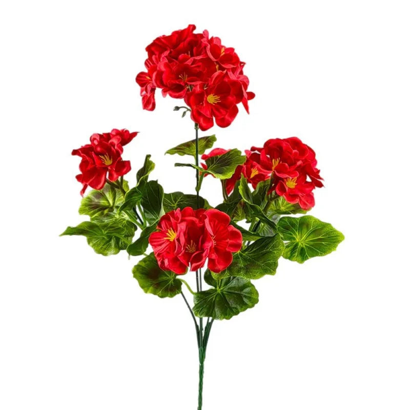 Artificial Begonia Flower Bouquet | 37cm Faux Floral Branch Artificial Flower Bouquet Axl