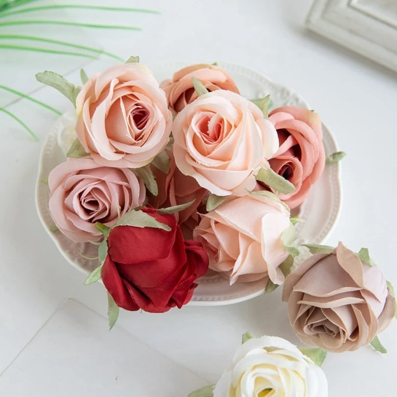 Silk Rose Heads 30/60 Pcs – Artificial Flowers for Weddings Artificial Silk Flowers Axl MULTI 60 PCS