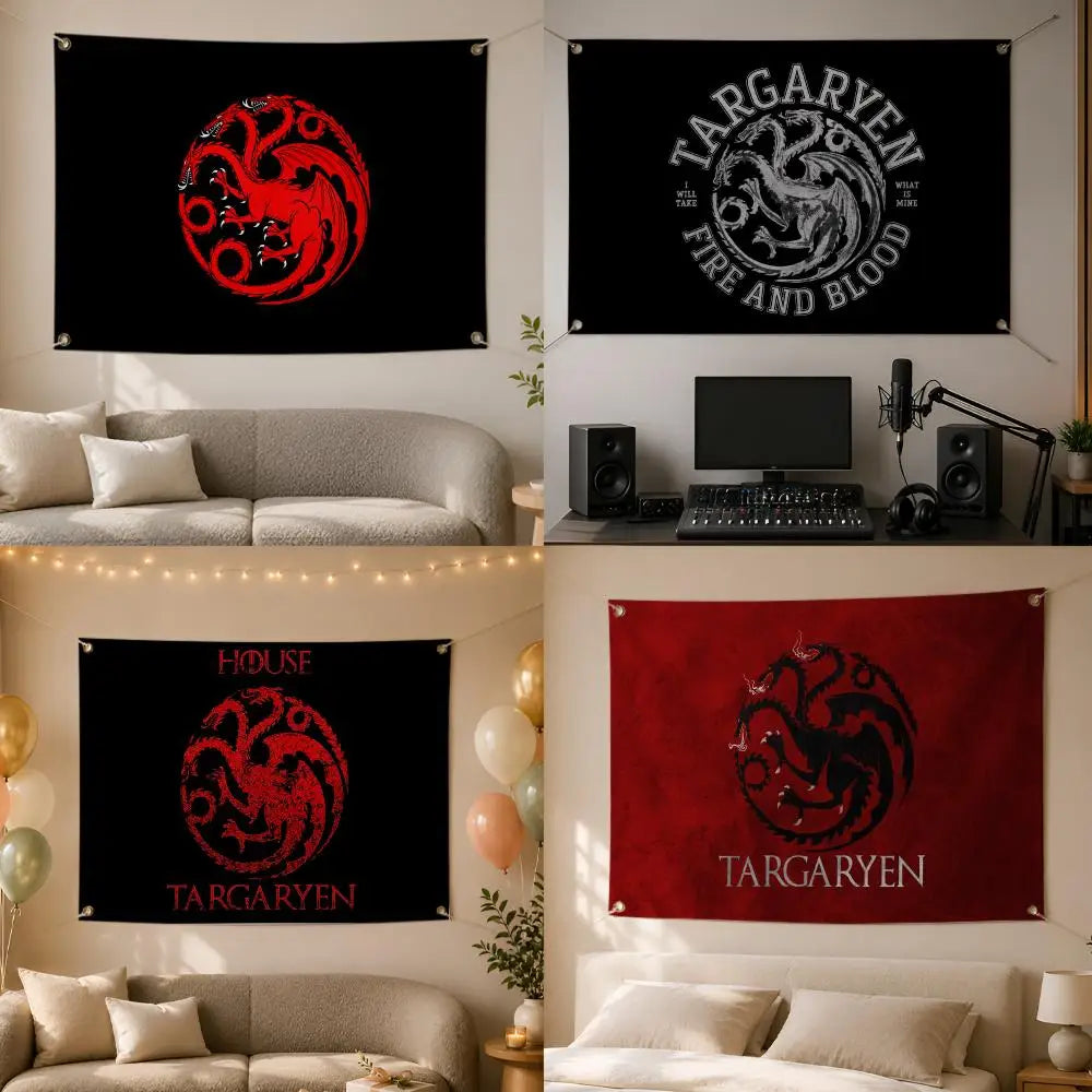House of the Dragon Wall Flag Banner – Indoor & Outdoor Decor Wall Flag Banner Axl