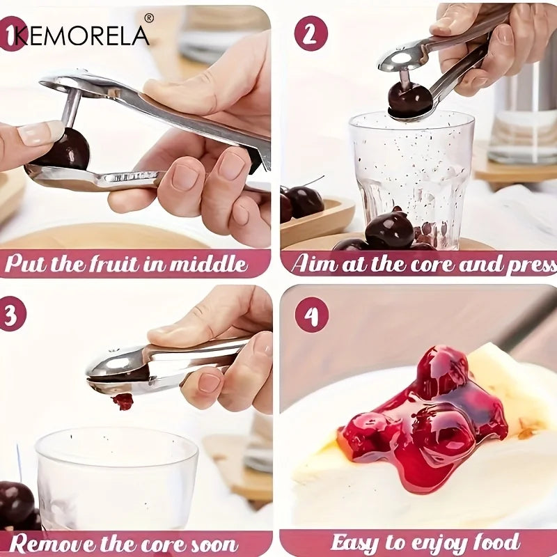 KEMORELA Stainless Steel Fruit Corer – Cherry, Jujube & Hawthorn Fruit Corer Tool Axl