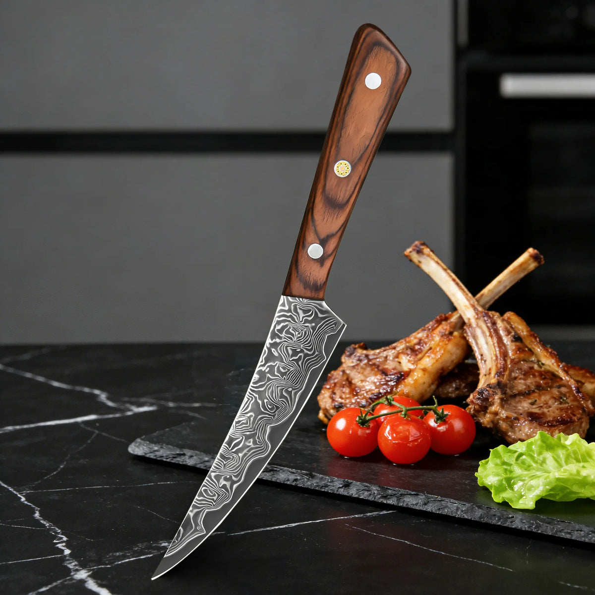 Damascus Titanium Kitchen Knife Blade | DIY Replacement 1–5 Pcs Knife Blade Axl Boning Knife