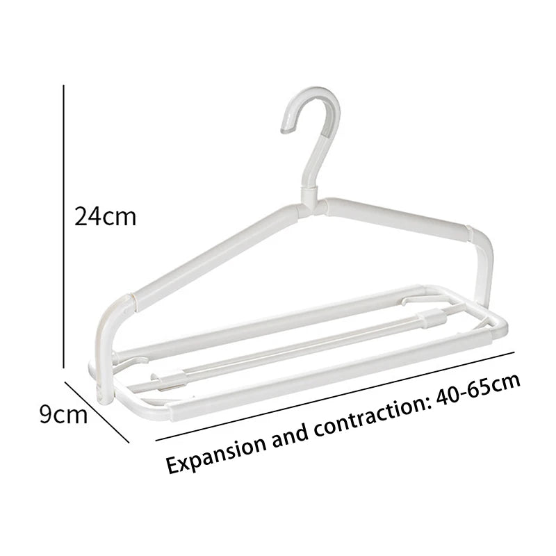 Space-Saving Foldable Clothes Hanger with Clip – Extendable Clothes Hanger Axl A