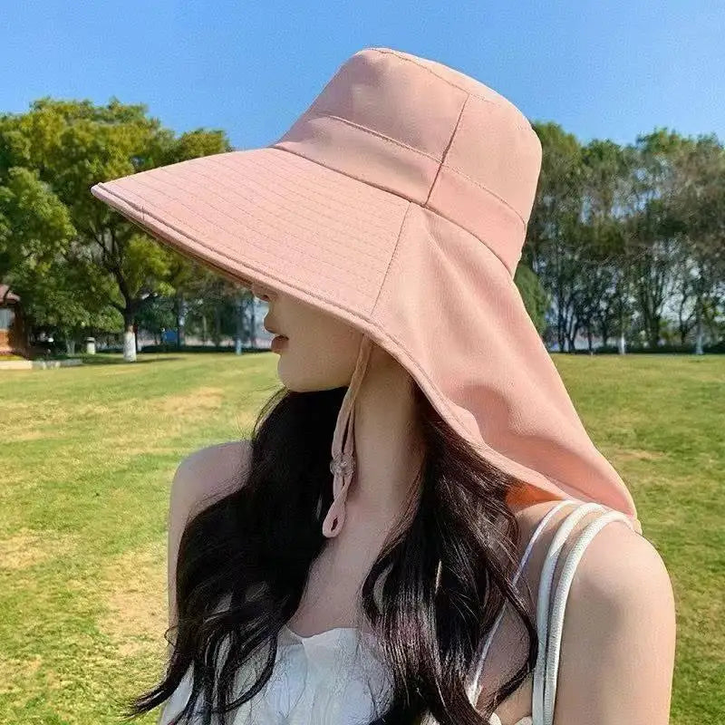 Women's UPF 50+ Wide Brim Sun Hat with Ponytail Slot Wide Brim Sun Hat Axl Pink one size