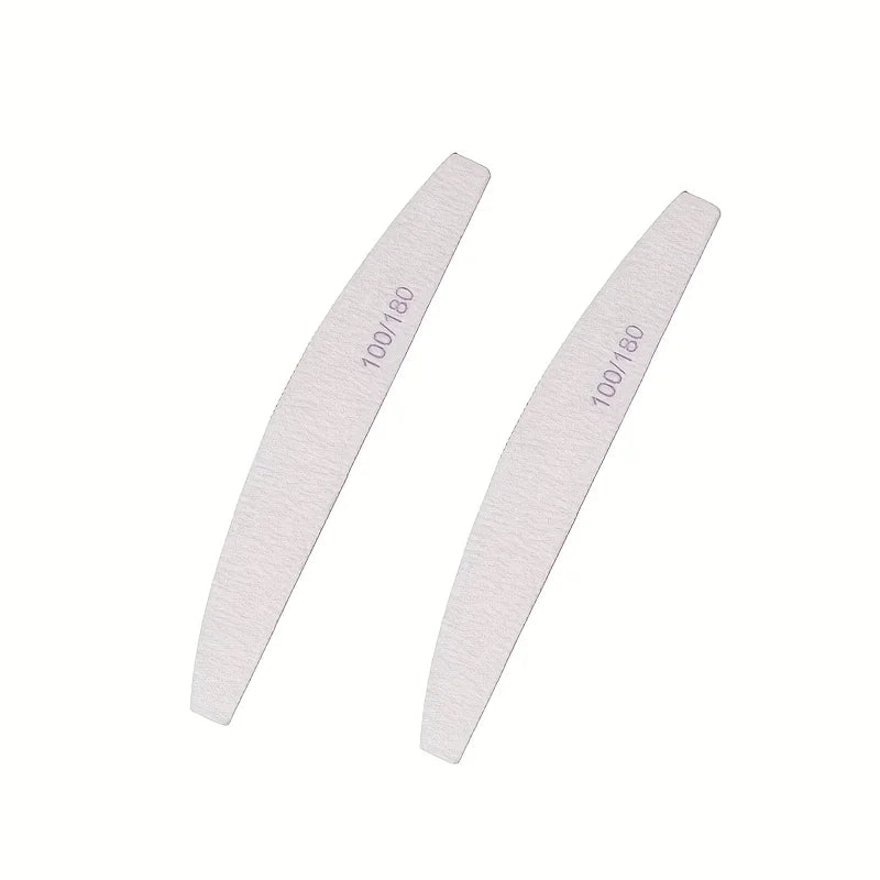 SHIBO Nail File Buffer Set – 100/180 Grit Double-Sided Emery Board Nail File Set Axl 2pcs-nail file-BY