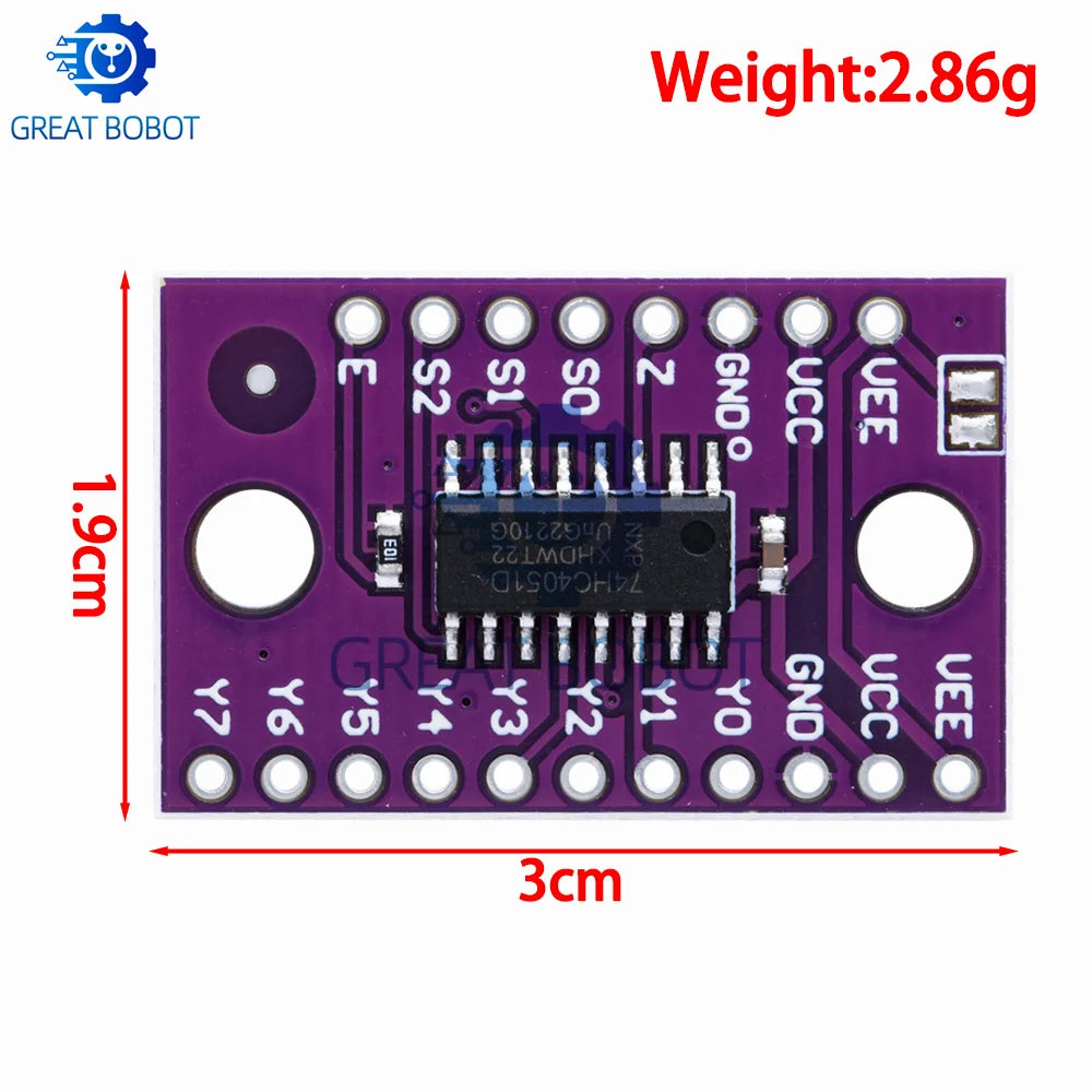 74HC4051 CD4051 8-Channel Analog Multiplexer for Arduino Analog Multiplexer IC Axl