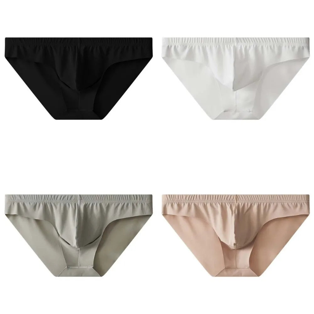 Men's Ice Silk Briefs – Soft Mid-Waist Triangle Underwear M–2XL Men's Briefs Axl