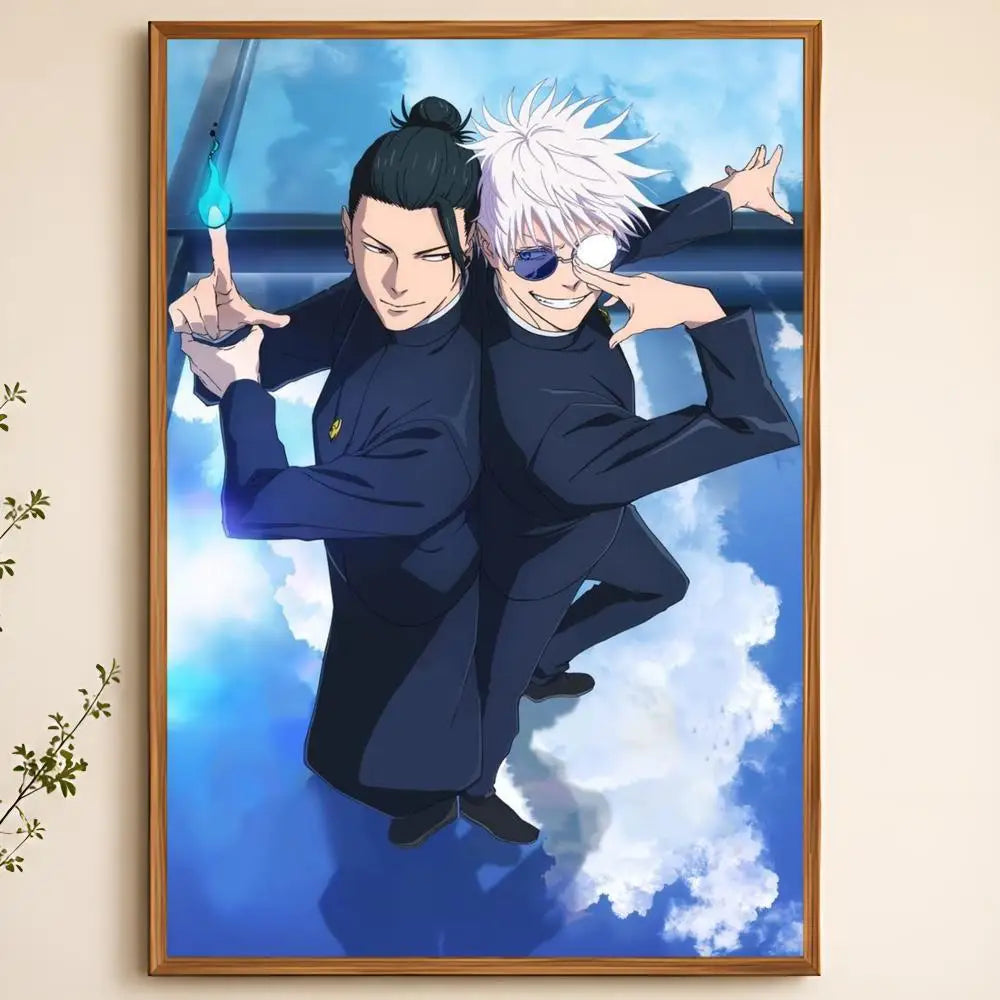 Suguru Geto Anime Poster – Waterproof Self-Adhesive Wall Art Anime Wall Poster Axl White01 15X20cmNoframe