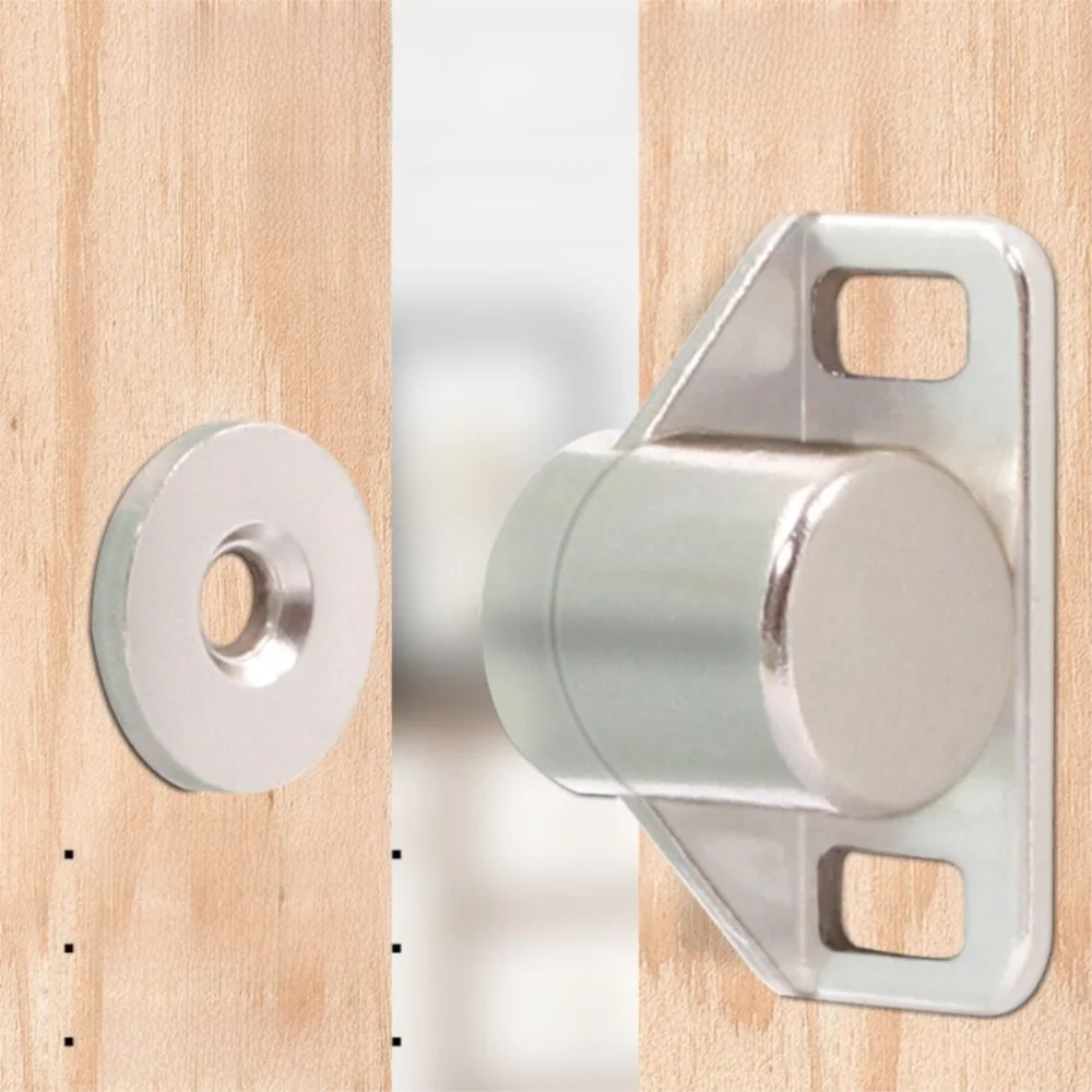 Magnetic Door Stopper – No-Drill Zinc Alloy Cabinet Latch Magnetic Door Stopper Axl