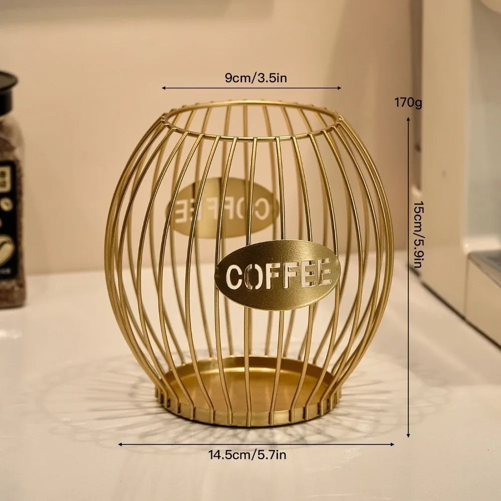 Large Capacity Coffee Pod Holder & Capsule Organizer Coffee Pod Organizer Axl Gold3