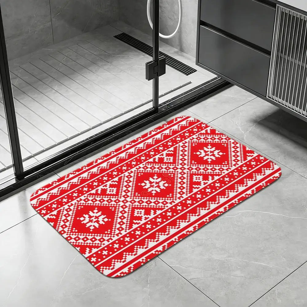 Swedish Dala Diatomite Bath Mat – Quick-Dry Non-Slip Floor Mat Diatomite Bath Mat Axl White7 50x80cm