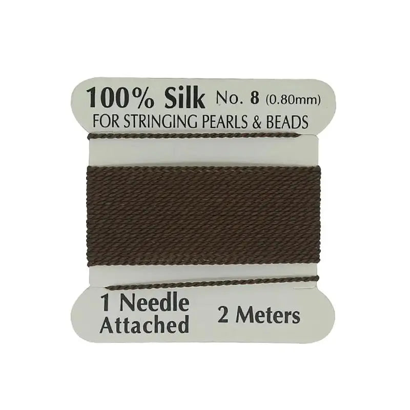 0.8mm Natural Silk Cord 2M – Multicolor DIY Jewelry Making Jewelry Making Cord Axl Coffee