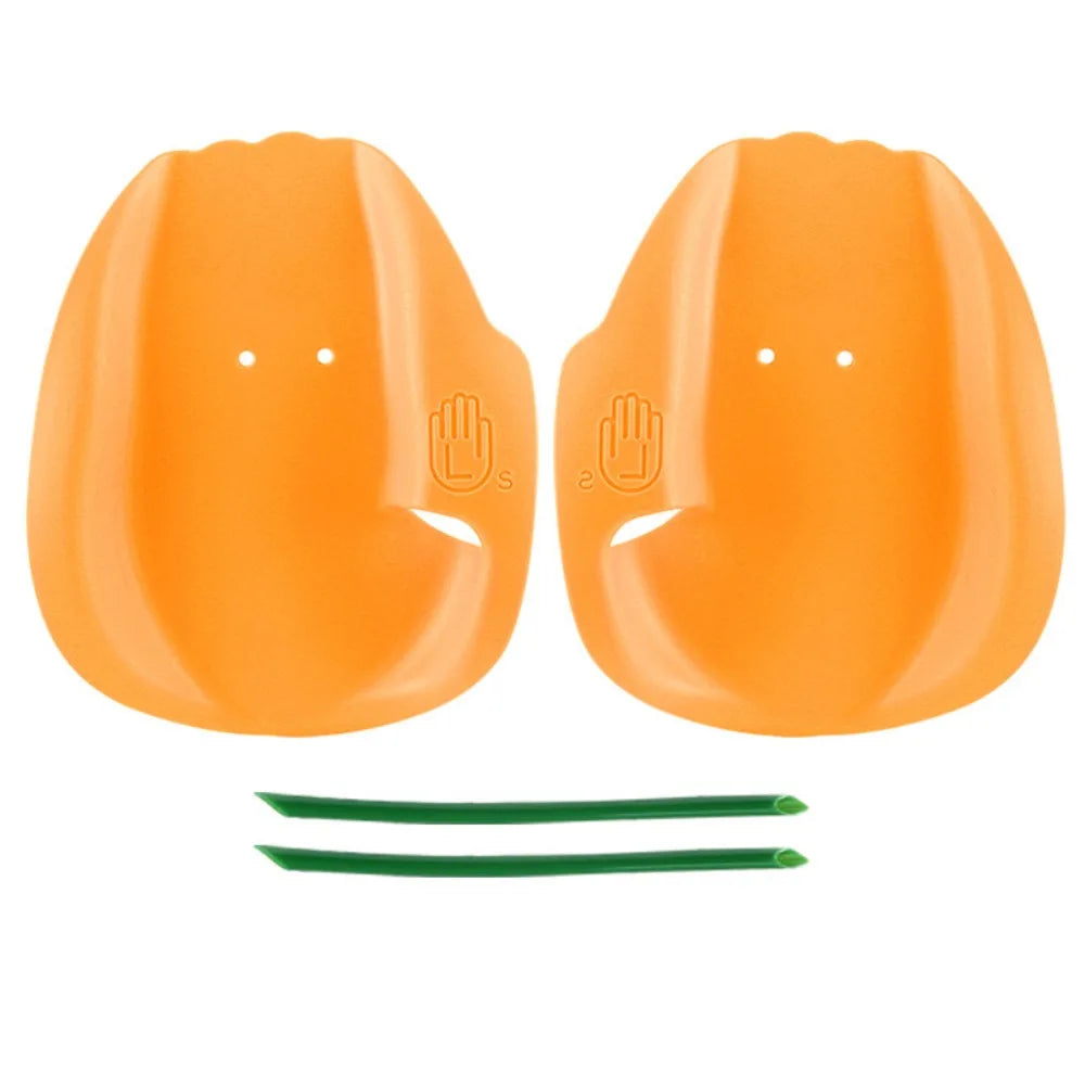 PVC Swim Hand Paddles – Adjustable Youth Swimming Training Swim Training Paddles Axl Orange