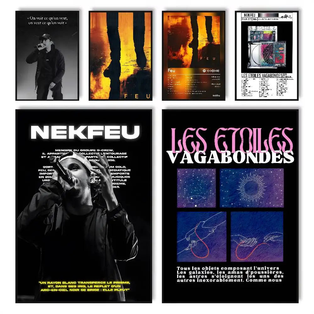Nekfeu Singer HD Poster – Self-Adhesive Waterproof Wall Art Wall Art Poster Axl