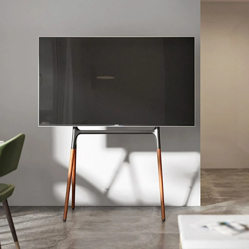 Nordic Floor TV Stand – Large Metal Monitor Rack & Storage Floor TV Stand Axl