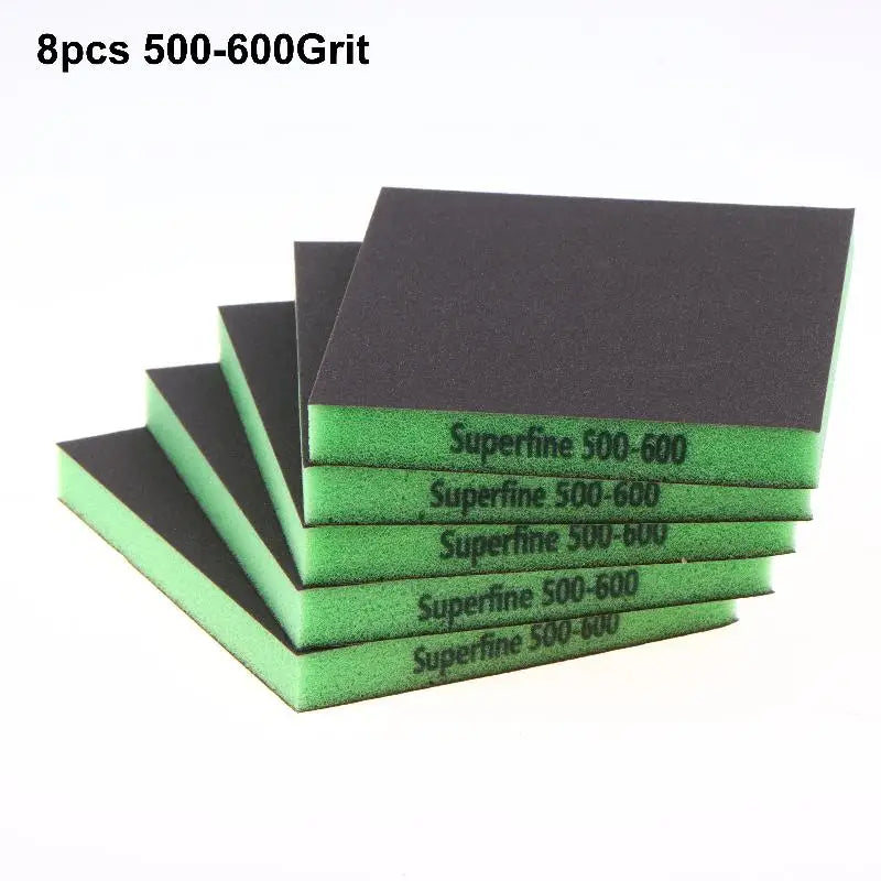 8-Pc Double-Sided Sponge Sanding Pads Assorted Grits 120–1500 Sponge Sanding Pads Axl A3