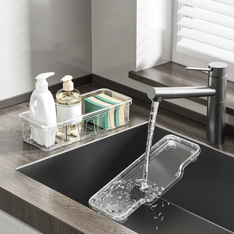 Kitchen Sink Caddy Organizer – Sponge Holder & Drain Rack Sink Caddy Organizer Axl