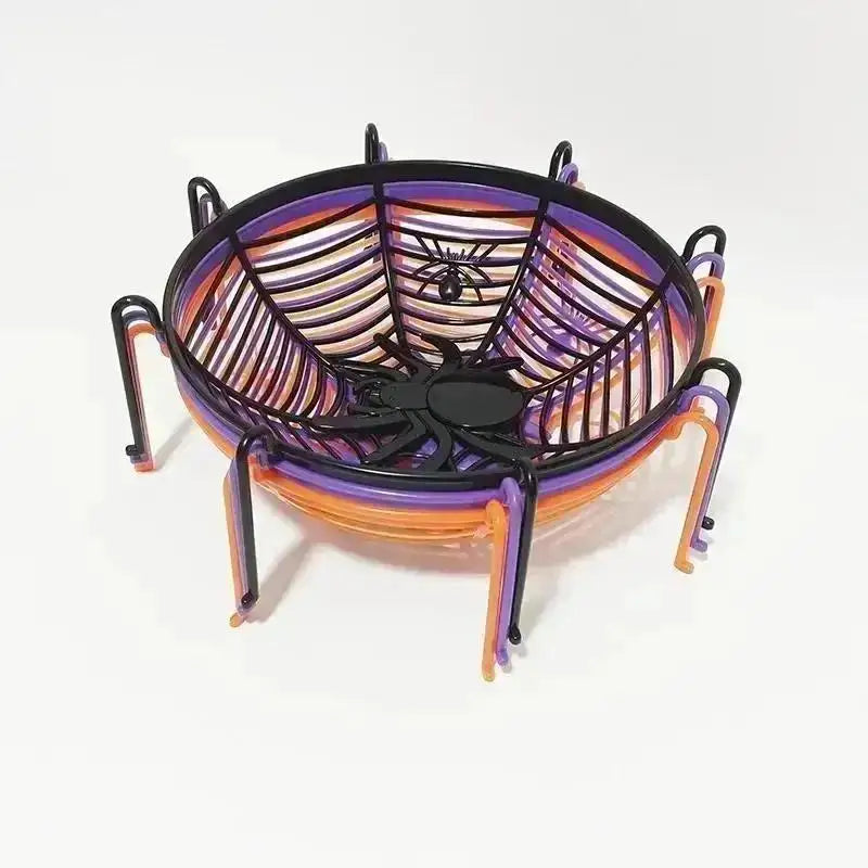 Halloween Spider Web Candy Bowl & Fruit Drain Basket Halloween Candy Bowl Axl