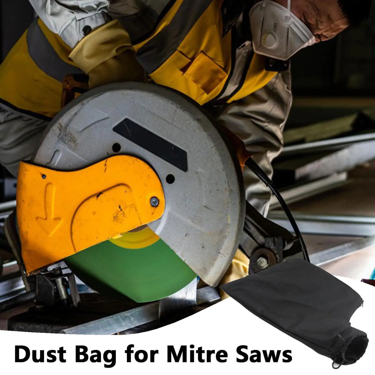 10-Inch Miter Saw Dust Bag – Zipper Nylon Dust Collection Saw Dust Bag Axl