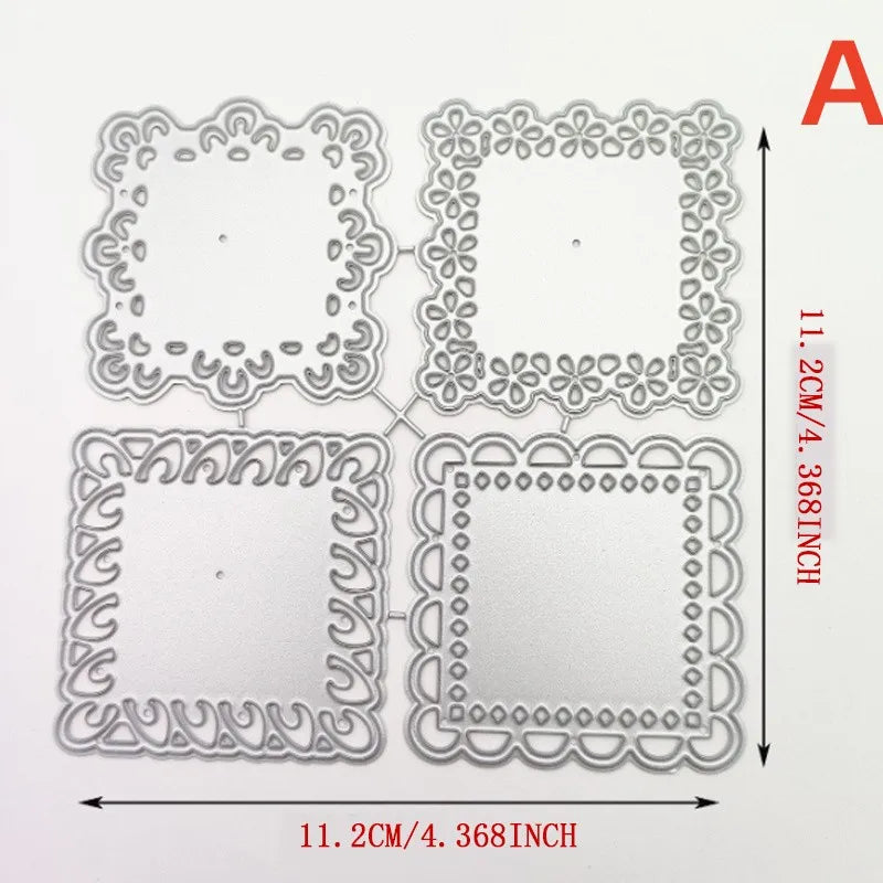 Square Lace Metal Cutting Dies – Alphabet & Numbers | DIY Crafts Metal Cutting Dies Axl 1PC A