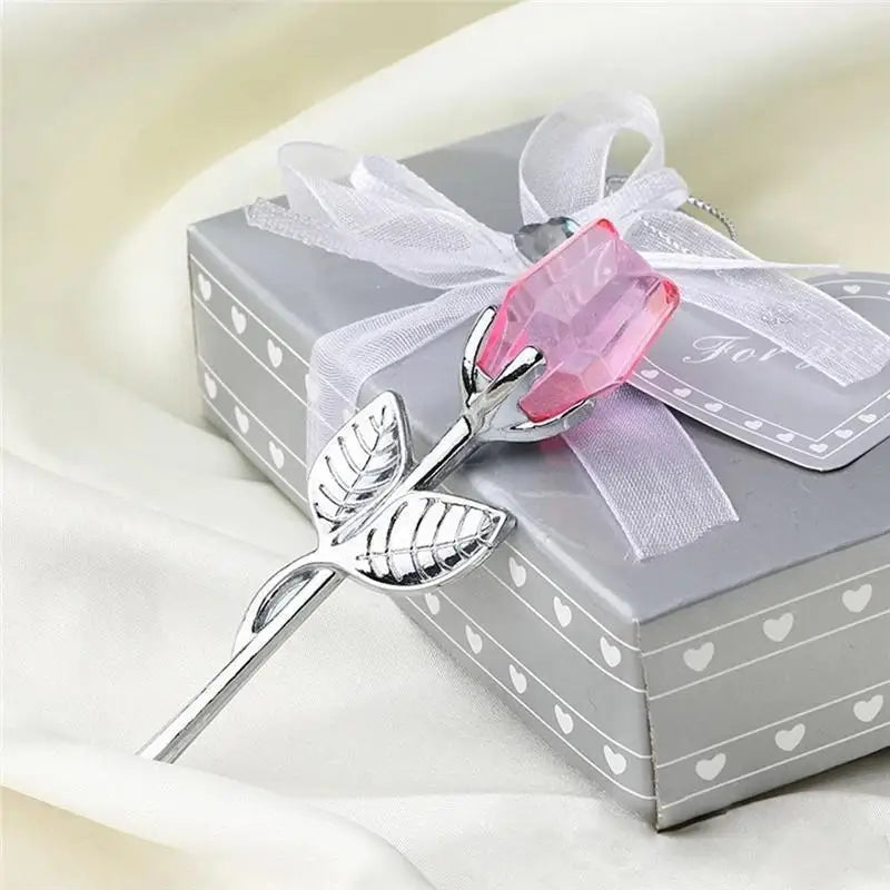 Mini Crystal Rose Artificial Flower – Elegant Home Decor Gift Crystal Flower Ornament Axl