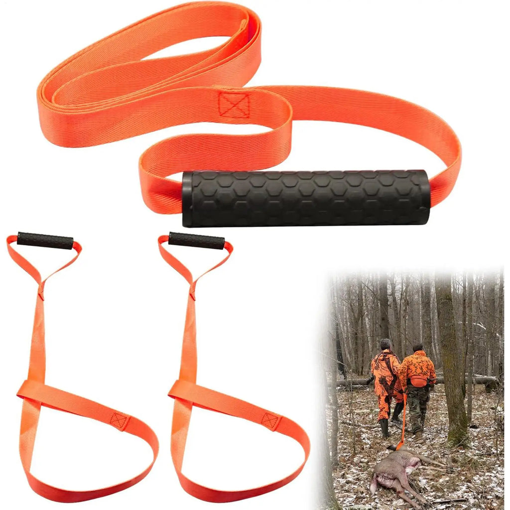 Deer Drag Harness Rope with Handle – 150cm Nylon Puller Deer Drag Rope Axl