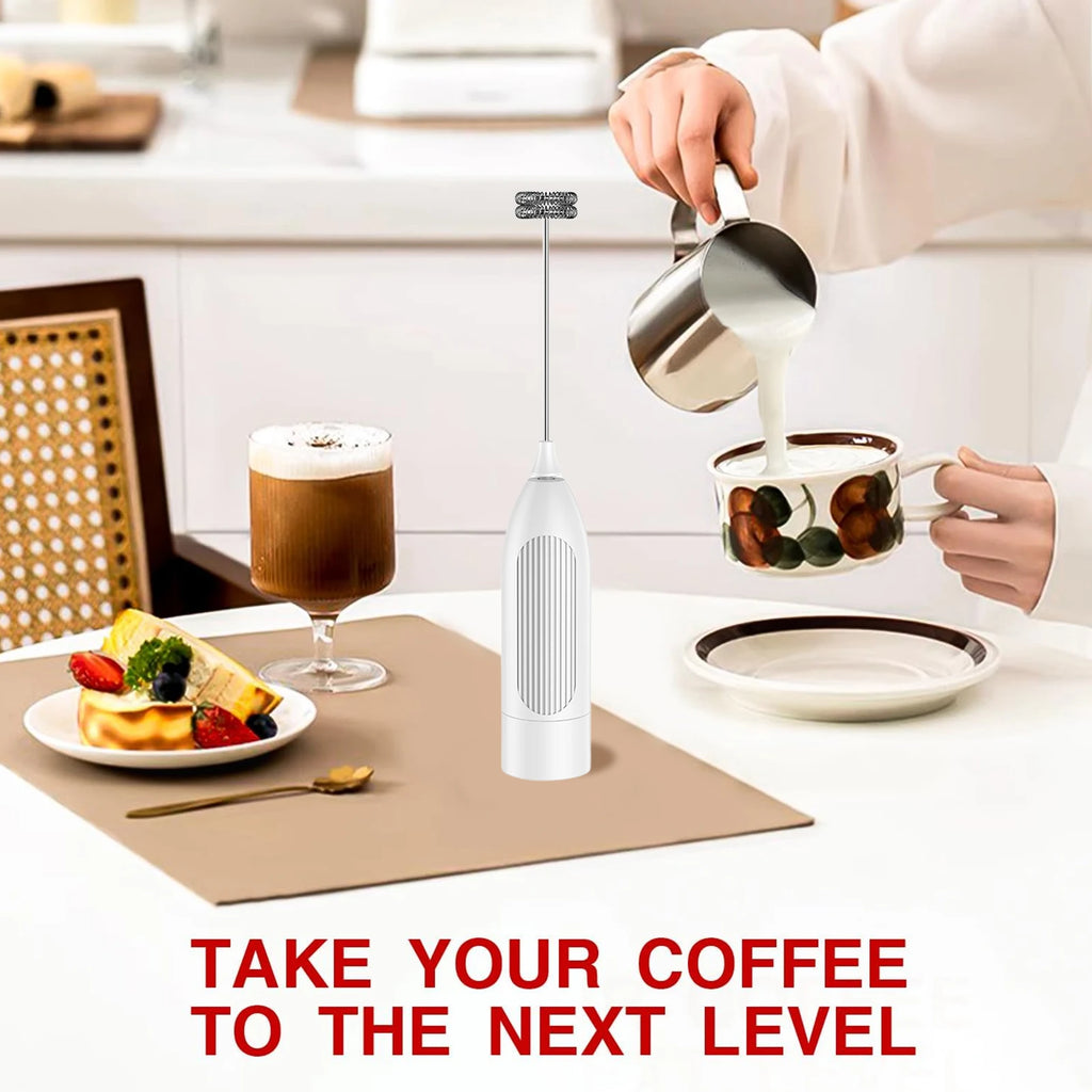 Handheld Milk Frother – Battery Operated Whisk & Foam Mixer Milk Frother Wand Axl