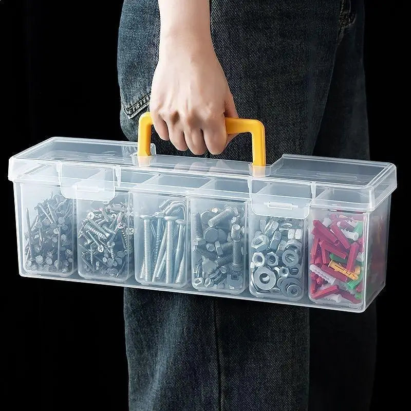 Multi-Compartment Transparent Tool Organizer Storage Box Tool Storage Box Axl