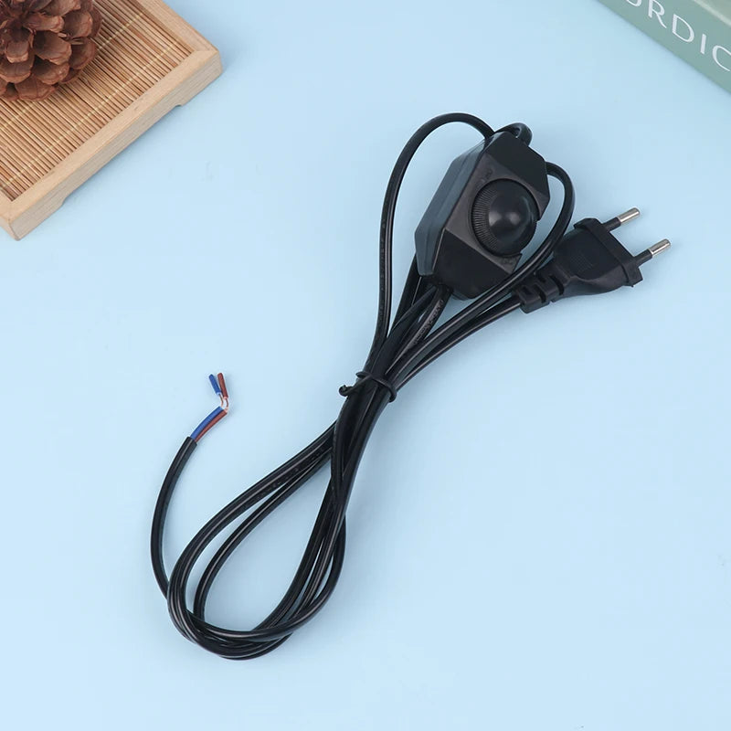 1.8M EU Plug Extension Cord with Dimmer Switch | Table Lamp Dimmer Extension Cord Axl Black