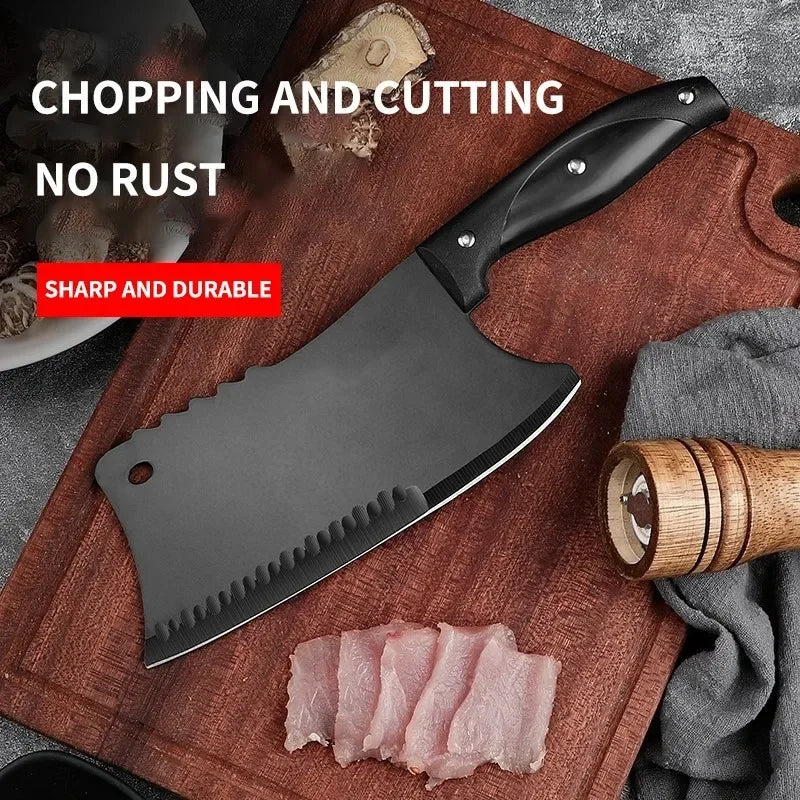 Professional Stainless Steel Cleaver Knife – Sharp Chef's Slicer Kitchen Cleaver Knife Axl Kitchen knife
