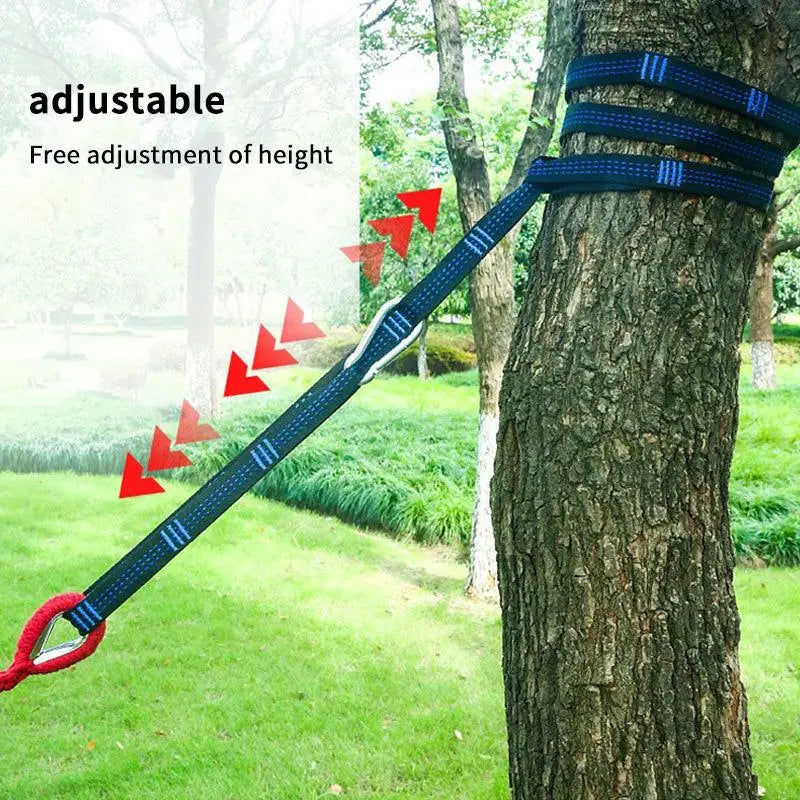 2-Pack Reinforced Hammock Tree Straps – 5-Ring Polyester, 2m Hammock Tree Straps Axl