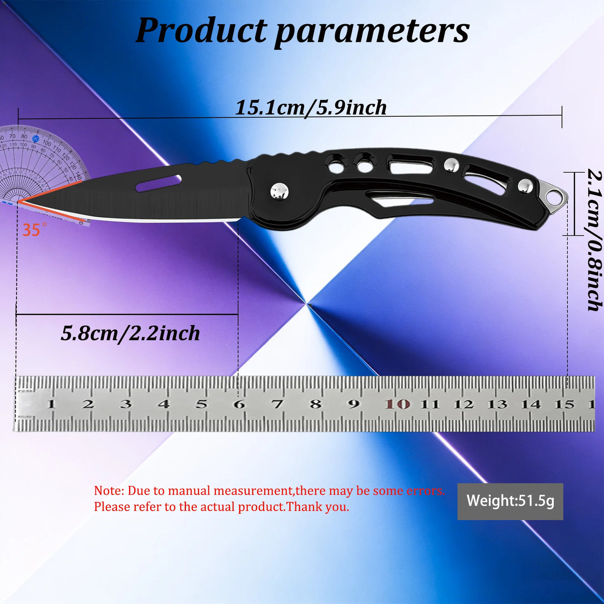 Stainless Steel Utility Pocket Knife – Camping, Hiking & EDC Utility Pocket Knife Axl