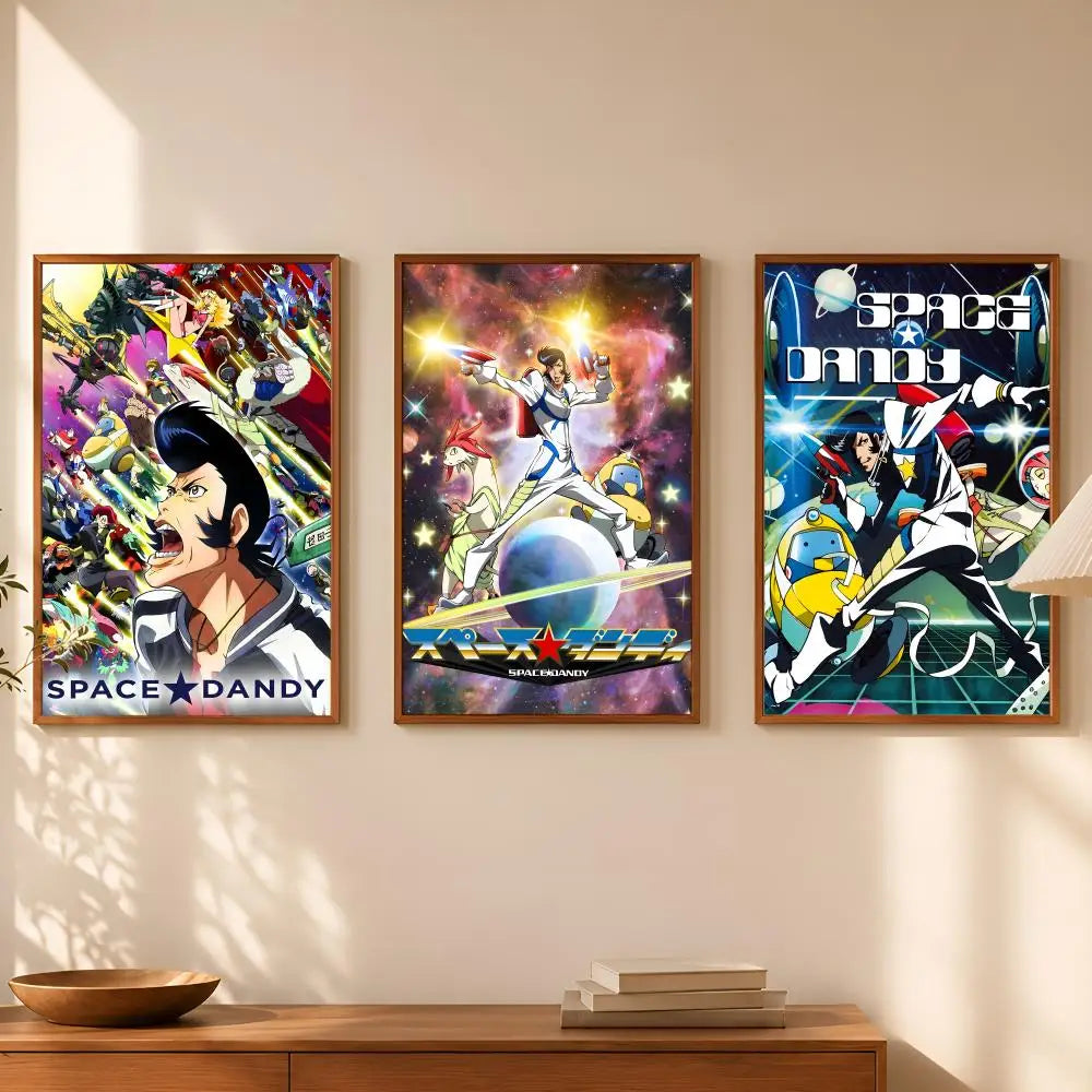 Space Dandy Anime Self-Stick Wall Poster – HD Waterproof Art Anime Wall Poster Axl