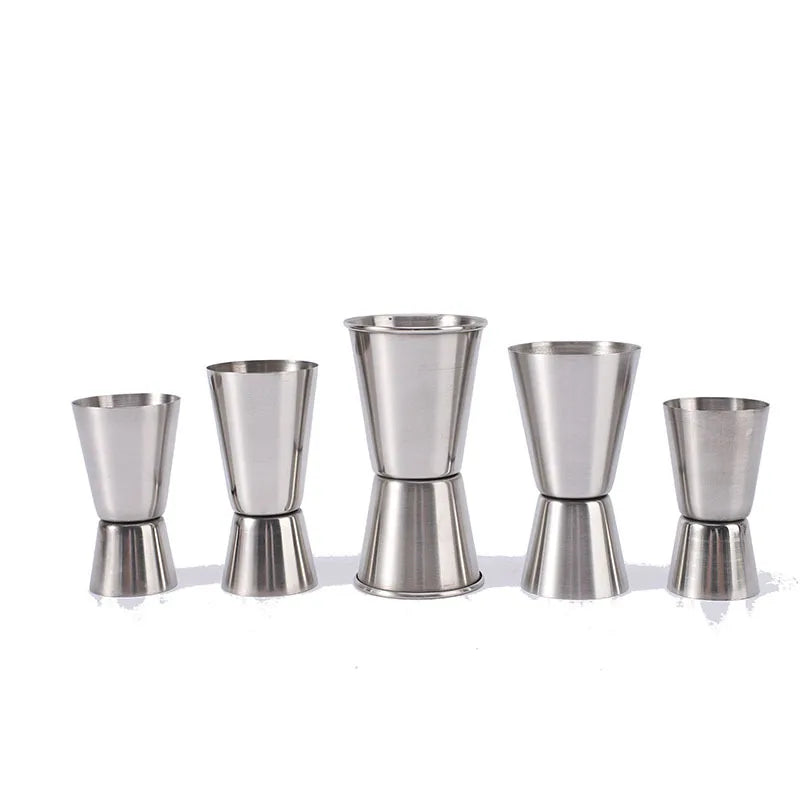 Stainless Steel Jigger Set – 4 Dual-Sided Bartender Measure Cups Bar Jigger Set Axl