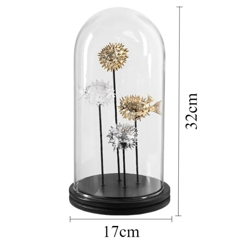Modern Luxury Animal Miniature Sculpture – Elegant Home Décor Decorative Sculpture Axl Fish-Large