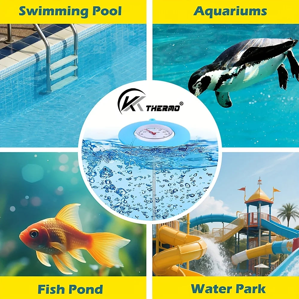 Floating Pool Thermometer – Battery-Free Dial, 10–50°C Pool Thermometer Axl