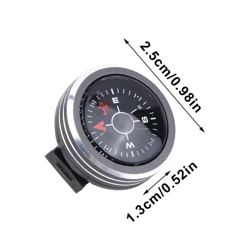 Mini Watch Strap Button Compass – Portable Hiking & Camping Tool Wrist Strap Compass Axl